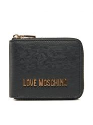 LOVE MOSCHINO Mały Portfel Damski JC5639PP1MLD0000 Czarny. Czarne portfele Love Moschino, bez wzorów, ze skóry. Za 199.99 zł.
