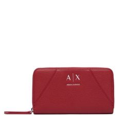 Portfel Armani Exchange. Czerwone portfele Armani Exchange, bez wzorów. Za 404.99 zł.