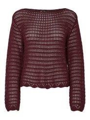 Pieces Sweter "Fallon" w kolorze brązowym rozmiar: S. Brązowe swetry Pieces, s, bez wzorów, bez ramiączek. Za 125.45 zł.