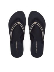 Tommy Hilfiger Japonki TH Webbing Beach Sandal FW0FW08739 Granatowy. Niebieskie klapki TOMMY HILFIGER, bez wzorów, z materiału, bez obcasa. Za 159.99 zł.