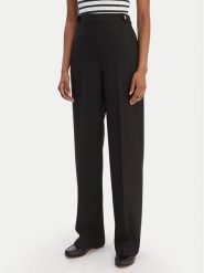 Tommy Hilfiger Spodnie materiałowe WW0WW47799 Czarny Straight Fit. Czarne spodnie materiałowe TOMMY HILFIGER, bez wzorów, z materiału. Za 649.99 zł.