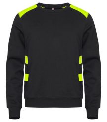 Clique Ambition Roundneck bluza unisex zwiększona widoczność – Visib Yellow. Żółte bluzy CLIQUE, m, bez wzorów, z bawełny, bez kaptura. Za 172.75 zł.