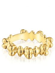 TOUS Pierścionek Bold Bear 1004200712 Złoty. Żółte pierścionki Tous, metalowe. Za 319.99 zł.