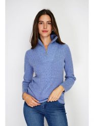 William de Faye Sweter w kolorze błękitnym rozmiar: 36. Niebieskie swetry William de Faye, bez wzorów, z kaszmiru, bez ramiączek. Za 179.95 zł.