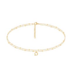 Bransoletka na kostkę na łańcuszku Kulki, pozłacana. Bransoletki Lilou, pozłacane. Za 129.00 zł.