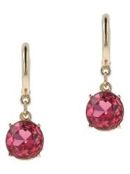 Otazu Pozłacane kolczyki-kreole z kryształami rozmiar: onesize. Żółte kolczyki Otazu, z kryształem, pozłacane. Za 86.99 zł.