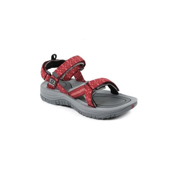 Sandały damskie Gobi 2.0 Tribal Red - outdoor - Czerwone. Czerwone sandały SOURCE, bez wzorów, z gumy, eleganckie, bez obcasa, bez zapięcia. Za 459.30 zł.