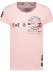 Canadian Peak Koszulka "Jorameak" w kolorze jasnoróżowym rozmiar: L. Różowe bluzki Canadian Peak, l, bez wzorów, z bawełny, bez kołnierzyka, bez ramiączek. Za 52.67 zł.