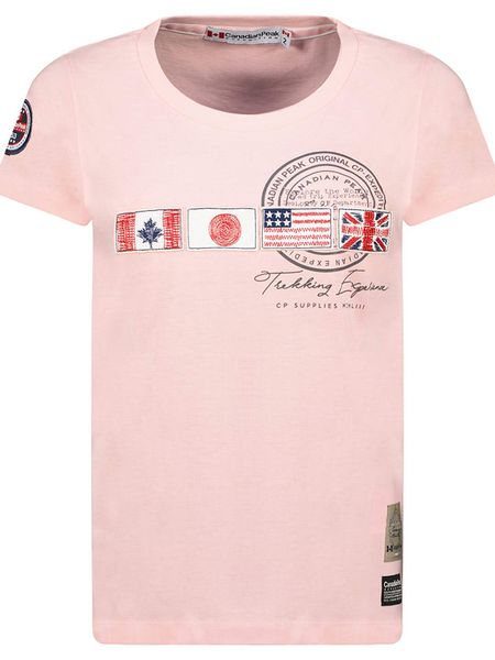 Canadian Peak Koszulka "Jorameak" w kolorze jasnoróżowym rozmiar: L. Różowe bluzki Canadian Peak, l, bez wzorów, z bawełny, bez kołnierzyka, bez ramiączek. Za 52.55 zł.