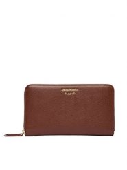 Emporio Armani Portfel EW000366 AF19568 U6017 Brązowy. Brązowe portfele Emporio Armani, bez wzorów, ze skóry. Za 1,034.00 zł.