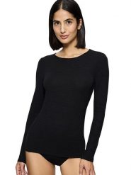 Triumph Koszulka "Beauty Layers" w kolorze czarnym rozmiar: M. Czarne bluzki Triumph, m, bez wzorów, z materiału, bez kołnierzyka, bez ramiączek. Za 131.43 zł.