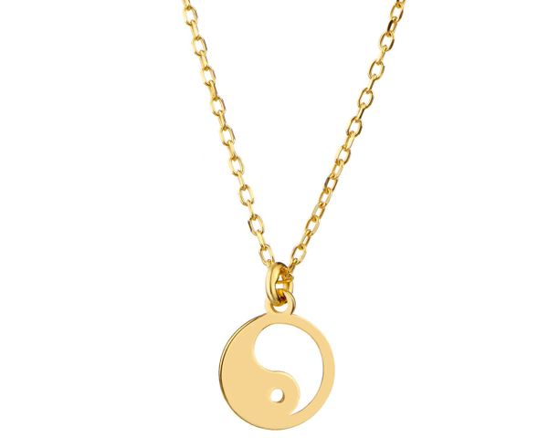Naszyjnik srebrny - yin yang. Szare naszyjniki Apart, pozłacane. W wyprzedaży za 111.30 zł.