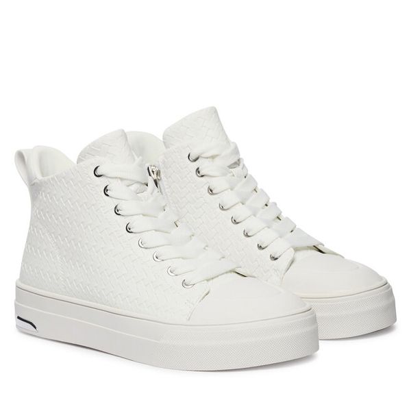 Trampki DKNY. Białe trampki DKNY, bez wzorów, bez zapięcia. Za 370.99 zł.