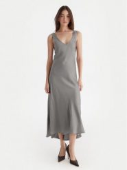 ViCOLO Sukienka koktajlowa TF0247 Szary Regular Fit. Szare sukienki ViCOLO, m, bez wzorów, z wiskozy, wizytowe, bez kołnierzyka, bez ramiączek. Za 399.99 zł.