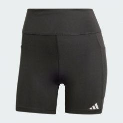 Legginsy Own the Run Short. Czarne legginsy Adidas, xs, bez wzorów, z elastanu, z podwyższonym stanem, krótkie. Za 219.00 zł.