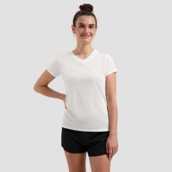 Funkcjonalna koszulka damska Rogelli PROMOTION LADY. Białe koszulki sportowe Rogelli, bez wzorów, bez ramiączek. Za 51.00 zł.