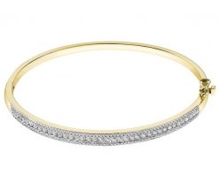 Bransoletka z żółtego złota z diamentami - 1,00 ct - próba 585. Żółte bransoletki Apart, z diamentem, złote. Za 17,990.00 zł.