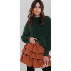 Ciemnozielony Sweter Wełniany Merrill. Zielone swetry Renee, l, bez wzorów, z wełny, bez ramiączek. Za 69.99 zł.