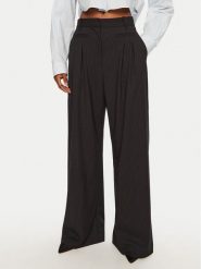 Munthe Spodnie materiałowe 244141624412 Czarny Regular Fit. Czarne spodnie materiałowe Munthe, bez wzorów, z materiału. Za 589.99 zł.