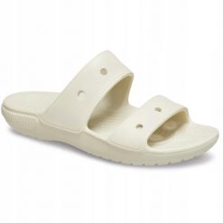 Klapki Dla Dorosłych Crocs Classic Sandal. Szare klapki Crocs, bez wzorów, z materiału, bez obcasa. Za 118.99 zł.