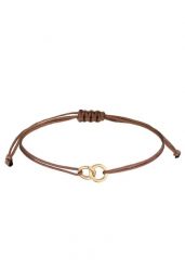 Elli Damskie Koło Geo Minimal z nylonem brąz w srebrze próby 925 Sterling Silver pozłacane Bransoletki 1 ct. Szare bransoletki Elli, pozłacane. Za 163.99 zł.