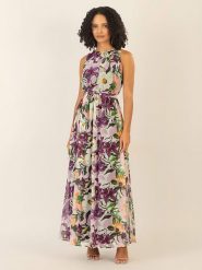 APART Sukienka w kolorze ciemnofioletowo-jasnozielonym rozmiar: 40. Różowe sukienki Apart, na co dzień, bez wzorów, z tkaniny, bez kołnierzyka, bez ramiączek, maxi, proste. Za 282.99 zł.