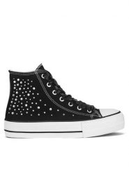DeeZee Trampki WFA2791-2 Czarny. Czarne trampki DeeZee, bez wzorów, z materiału, bez zapięcia. Za 49.99 zł.