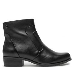 Botki Caprice. Czarne botki Caprice, bez wzorów, bez obcasa, na płaskiej podeszwie, bez zapięcia. Za 539.99 zł.