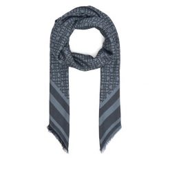 Szal Tommy Hilfiger. Niebieskie szaliki TOMMY HILFIGER, bez wzorów. Za 299.99 zł.