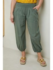 Curvy Lady Spodnie w kolorze khaki rozmiar: 44/46. Brązowe spodnie materiałowe Curvy Lady, bez wzorów, z materiału, z standardowym stanem. Za 123.45 zł.