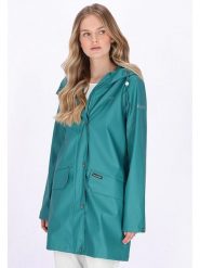 Schmuddelwedda Płaszcz przeciwdeszczowy w kolorze turkusowym rozmiar: M. Niebieskie kurtki sportowe Schmuddelwedda, m, bez wzorów, bez kaptura, outdoorowe. Za 208.99 zł.