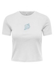 ONLY T-Shirt Kira 15346419 Biały Regular Fit. Białe t-shirty Only, xs, bez wzorów, z bawełny, bez kołnierzyka, bez ramiączek. Za 64.99 zł.