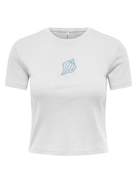 ONLY T-Shirt Kira 15346419 Biały Regular Fit. Białe t-shirty Only, s, bez wzorów, z bawełny, bez kołnierzyka, bez ramiączek. Za 53.99 zł.