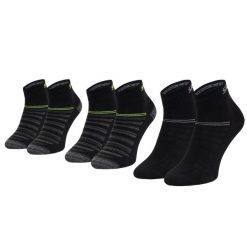 Skarpetki sportowe dla dorosłych 3PPK Unisex Mesh Ventilation Quarter Socks. Czarne skarpety Skechers, bez wzorów, z bawełny. Za 29.99 zł.