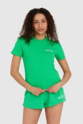 JUICY COUTURE Zielony t-shirt damski haylee recycled z haftowanym logo, Rozmiar S. Zielone t-shirty Juicy Couture, s, bez wzorów, bez kołnierzyka, bez ramiączek. W wyprzedaży za 219.99 zł.