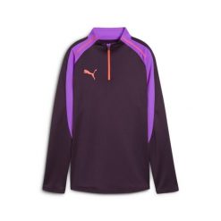 Damska bluza piłkarska z zamkiem 1/4 individualBLAZE PUMA Midnight Plum Purple. Fioletowe bluzy Puma, bez wzorów, bez kaptura. W wyprzedaży za 146.85 zł.