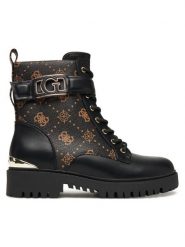 Guess Trapery FLTORA FAL10 Czarny. Czarne trapery i śniegowce Guess, ze skóry. Za 719.99 zł.