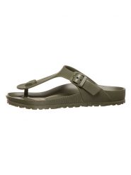 Birkenstock Japonki "Gizeh" w kolorze khaki rozmiar: 39. Brązowe klapki Birkenstock, bez wzorów, z otwartym noskiem, bez obcasa. Za 205.45 zł.