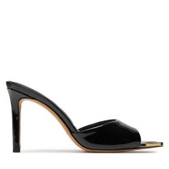 Klapki Aldo. Czarne klapki Aldo, bez wzorów, bez obcasa. Za 379.99 zł.