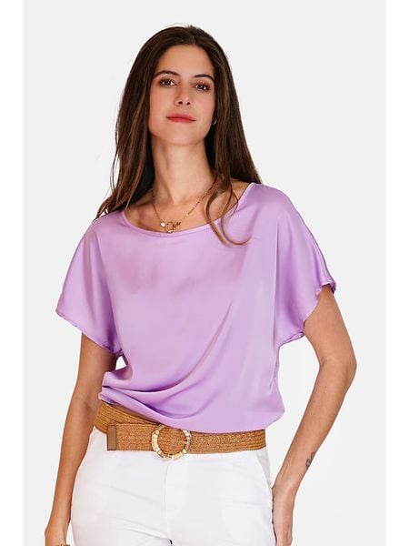 William de Faye Koszulka w kolorze fioletowym rozmiar: 40. Różowe bluzki William de Faye, bez wzorów, klasyczne, bez kołnierzyka, bez ramiączek. Za 78.47 zł.