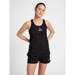 Damski tank top Hummel GC Val. Czarne koszulki sportowe Hummel, bez wzorów, bez ramiączek, na fitness i siłownię. Za 107.00 zł.