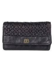 Bellicci Skórzany portfel "Perla" w kolorze czarnym - 17,5 x 10 x 3 cm rozmiar: onesize. Czarne portfele Bellicci, bez wzorów, z materiału. Za 126.75 zł.
