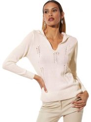 WITT WEIDEN Sweter w kolorze białym rozmiar: 46. Białe swetry WITT WEIDEN, bez wzorów, bez ramiączek. Za 82.99 zł.