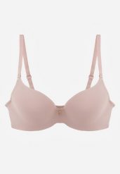 Różowy Biustonosz Push Up o Gładkim Wykończeniu z Cyrkoniową Aplikacją Claronei. Czerwone biustonosze Renee, z aplikacjami. Za 49.99 zł.