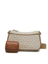 Michael Kors Torebka Jet Set 32S3GJ6C8B Beżowy. Brązowe listonoszki Michael Kors, bez wzorów, ze skóry, bez dodatków. Za 649.99 zł.
