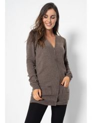 Perfect Cashmere Kaszmirowy kardigan "Pearl" w kolorze szarobrązowym rozmiar: XL. Brązowe kardigany Perfect Cashmere, xl, bez wzorów, z kaszmiru. Za 397.83 zł.