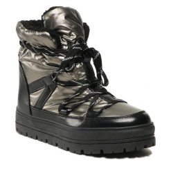 Trzewiki Jenny Fairy. Szare botki Jenny Fairy, bez wzorów, bez obcasa, na płaskiej podeszwie, bez zapięcia. Za 99.99 zł.