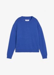 Sweter oversize z czystej bawełny. Białe swetry bonprix, bez wzorów, z bawełny, bez ramiączek. Za 94.99 zł.