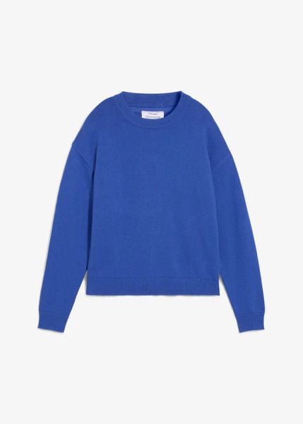 Sweter oversize z czystej bawełny. Białe swetry bonprix, bez wzorów, z bawełny, bez ramiączek. Za 94.99 zł.