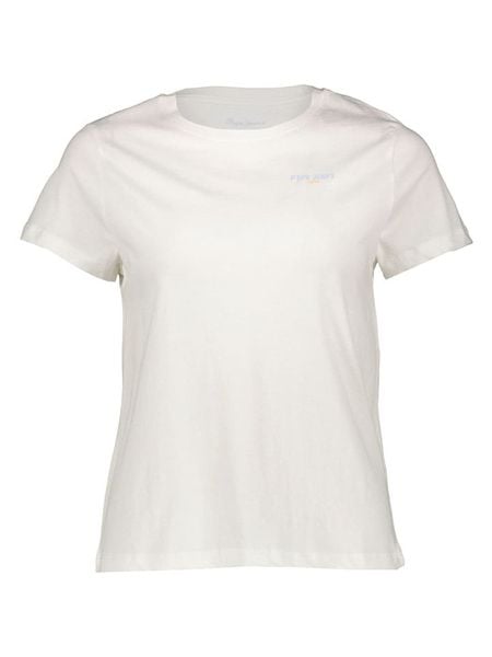 Pepe Jeans Koszulka w kolorze białym rozmiar: XS. Białe bluzki Pepe Jeans, xs, bez wzorów, z bawełny, bez kołnierzyka, bez ramiączek. Za 69.45 zł.